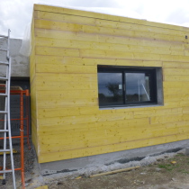 Support bois avant bardage